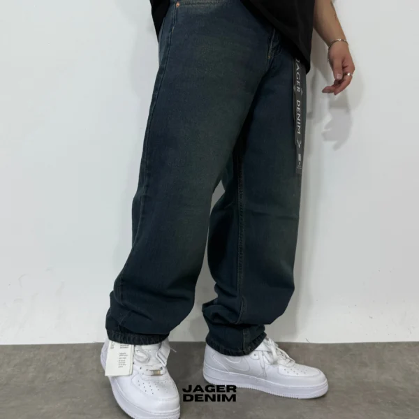 Jean Diseño Oversize Azul Verdoso
