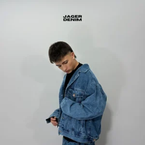 Chaqueta Boxy Clasica Manga Larga Azul Verdoso