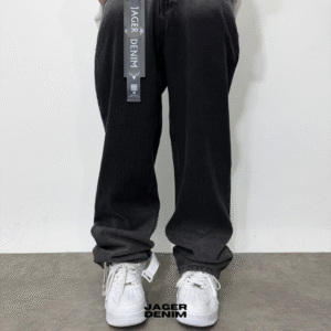 Jean oversize gris desgastado