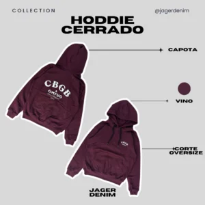 Hoddie cerrado vino