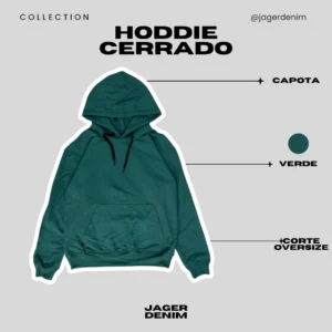 Hoddie cerrado verde