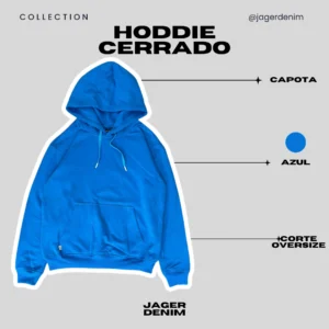 Hoddie cerrado azul