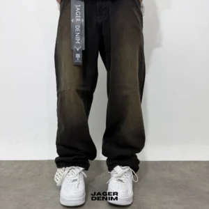 jean overzise cafe desgastado