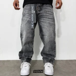 Jean oversize gris claro