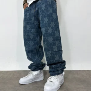 jean oversize diseño laser rompecabezas