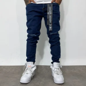 Skinny Jean Azul Roto Rodilla