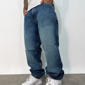 Jean Oversize Azul Verdoso Desgastado