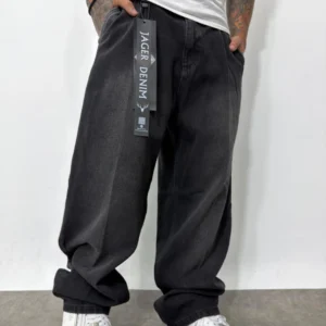 Baggy Jean Negro Desgastado