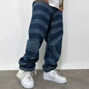 Jean Oversize Diseño Laser espiral