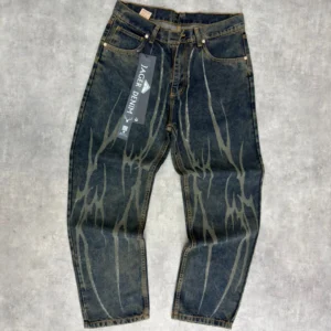 Jean Oversize Diseño Laser Fuego