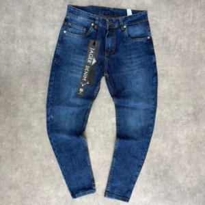 Skinny Jean Azul Clásico Desgastado