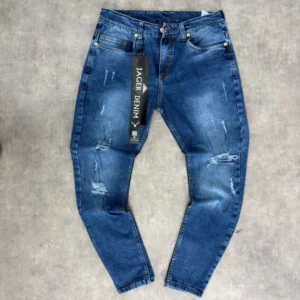 Skinny Jean Azul Claro Roto Rodilla