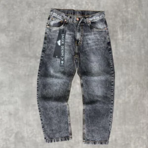 Jean Oversize Gris Bigotes Desgastados