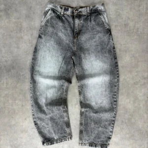 Baggy Jean Gris Blanco Desgastado